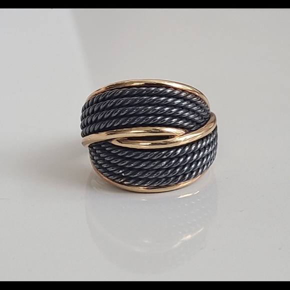 David Yurman Origami Crossover Ring. - Picture 3 of 10